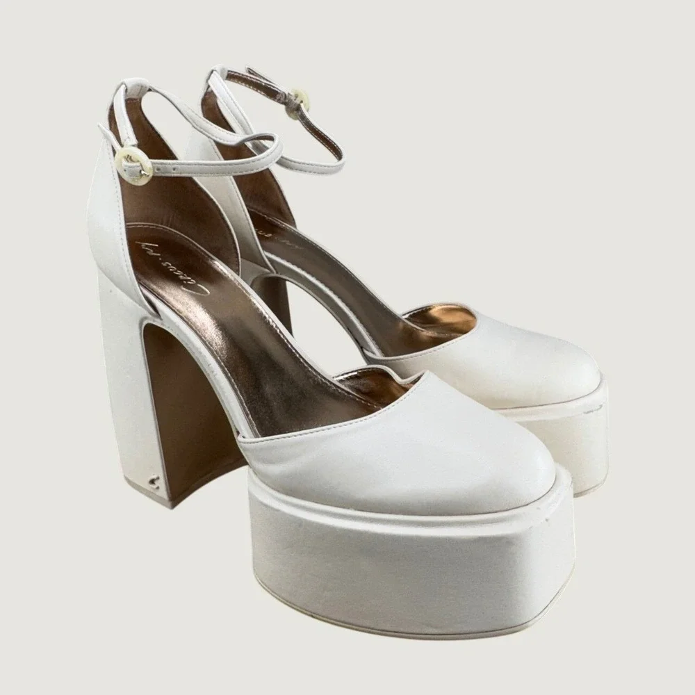 Circus NY Sam Edelman Platform‎ Mary Jane Heels 10  Ivory Retro Bratz Aesthetic